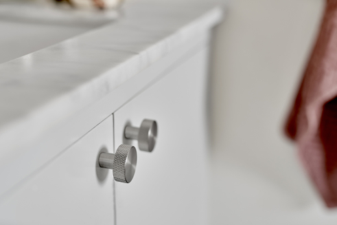 Furnipart - Simon - greb i stål inox look H29mm Ø35mm