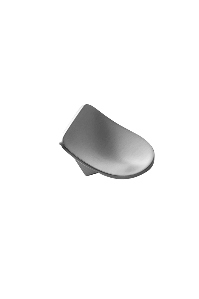 Furnipart - Slope Knob - greb i Zink Inox look CC16mm L34,6mm B25mm H30,8mm