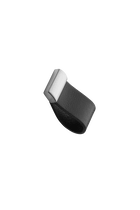 Furnipart - Strap - greb i Læder/Zink Sort/inox look CC16mm L30,6mm B23,9mm
