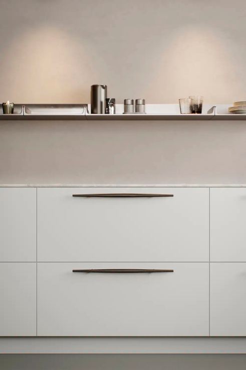 Furnipart - Tide - greb i mørkebrun eg CC160mm L240mm B21mm