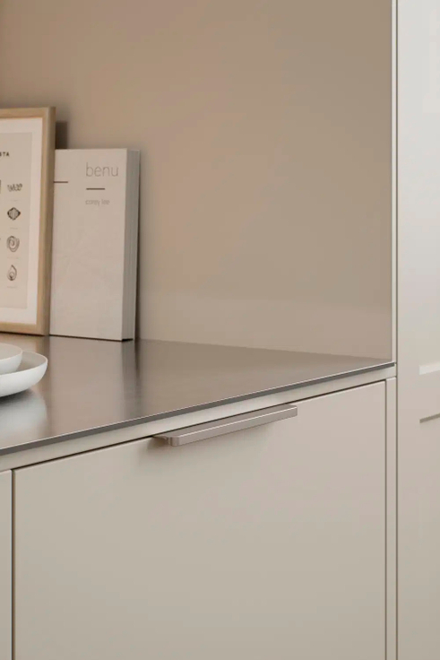 Furnipart - Comet - greb i aluminium mat inox look CC160mm L200mm B40mm