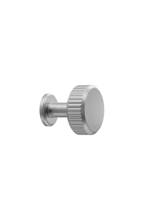 Furnipart - Villa Round - knop i zink inox look Ø30mm H32mm