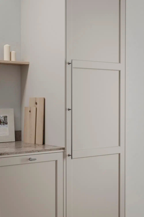 Furnipart - Villa Long - greb i aluminium Inox look CC2x320mm L690mm H34mm