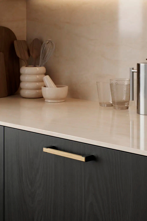 Furnipart - Segment - greb i zink og lakeret eg inox look CC160mm L175mm B15mm