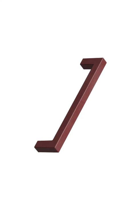 Furnipart - Square 10 - greb i plast maroon red CC128mm L128mm B10mm