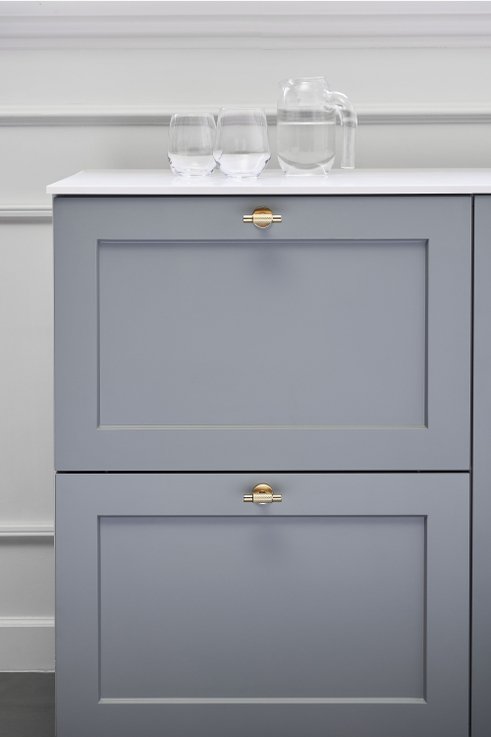 Furnipart - Manor T - greb i zink Guld L54mm H39mm Ø30mm