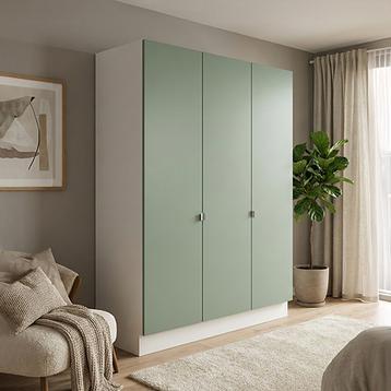 Garderobeskab med 3 låger i grøn 180 cm fra Kitchn med Albany Grøn front