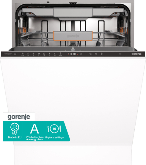 Fuldintegrerbar opvaskemaskine 60 cm hvid - G600 - Gorenje GV673A67