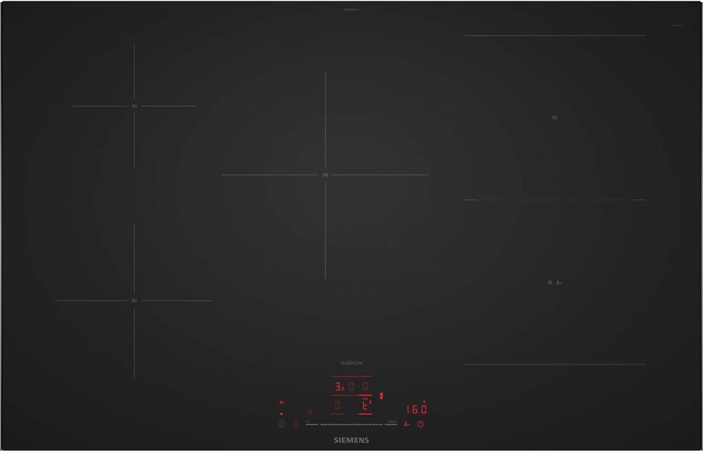 Induktionskogeplade 80 cm Matsort - Overflademontering - Siemens iQ500 - ED87BHWC1E