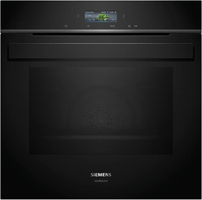 Indbygningsovn 71l Pyro A+ sort m/disp - Siemens iQ700 - HB974GLB1