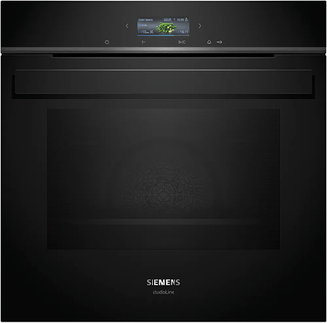 Indbygningsovn 71l Pyro A+ sort m/disp - Siemens iQ700 - HB974GLB1