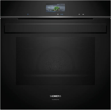 Indbygningsovn 71l Pyro A+ sort m/disp - Siemens iQ700 - HB976GMB1