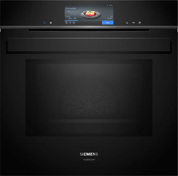 Indbygningsovn med mikro og dampskud 67l m/disp, sort - Siemens iQ700 - HN978GMB1