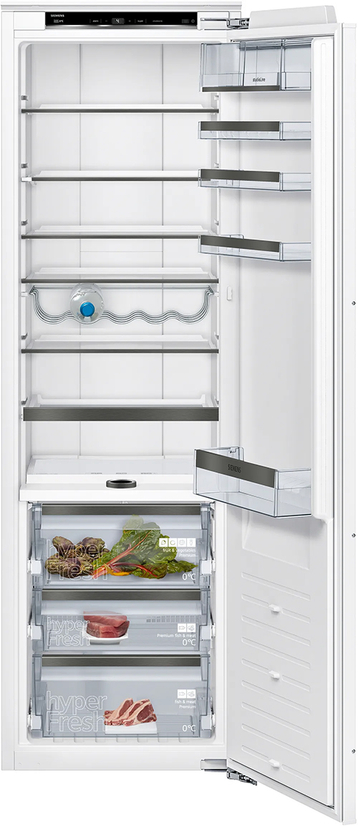 Integrerbart køleskab 177.5 x 56 cm fladhængsel med dæmpet lukning (soft close) - Siemens iQ700 - KI81FSDE0