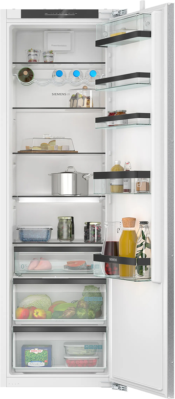 Integrerbart køleskab 177.5 x 56 cm fladhængsel med dæmpet lukning (soft close) - Siemens iQ500 - KI81RSDD0