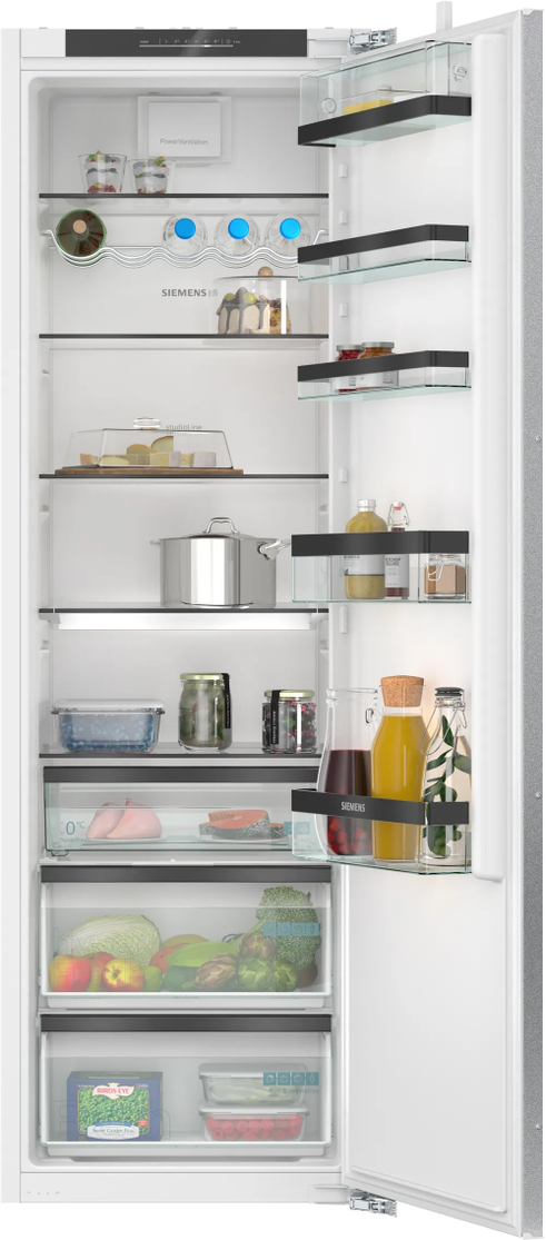 Integrerbart køleskab 177.5 x 56 cm fladhængsel med dæmpet lukning (soft close) - Siemens iQ500 - KI81RSDD0