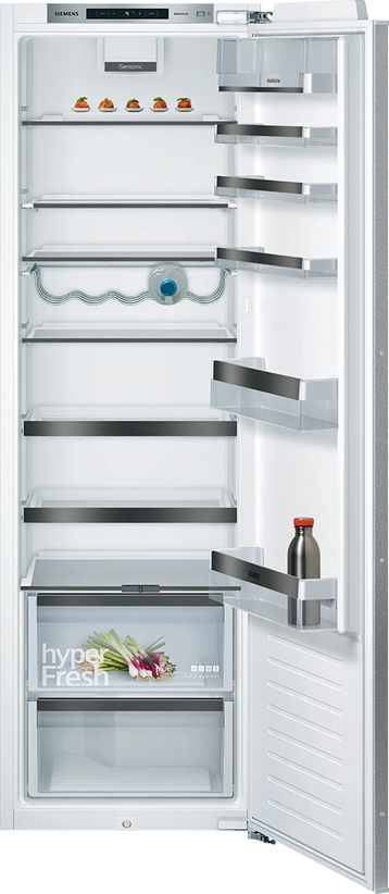 Integrerbart køleskab 177.5 x 56 cm fladhængsel med dæmpet lukning (soft close) - Siemens iQ500 - KI81RSOE0