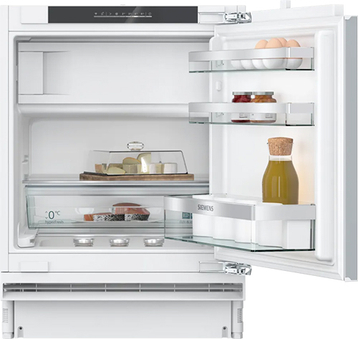 Indbygningskøleskab med fryser 82 x 60 cm fladhængsel med dæmpet lukning (soft close) - Siemens iQ500 - KU22LADD0