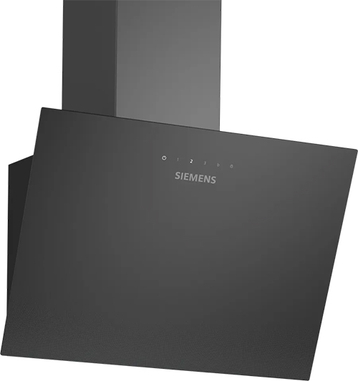 Væghængt emhætte - 60 cm - Klart glas med sort tryk - Siemens iQ100 - LC65KDK6K