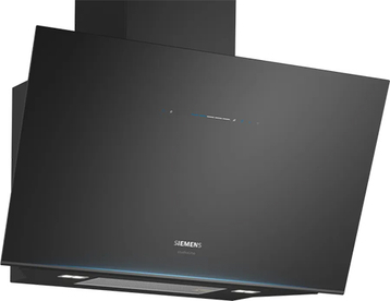 Væghængt emhætte 90 cm Klart glas med sort tryk - Siemens iQ700 - LC91KLT65