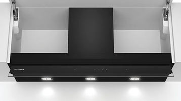 Integreret boksemhætte 90 cm Klart glas med sort tryk - Siemens iQ500 - LJ97BAM60