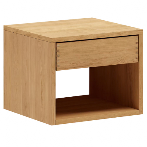 40 cm Lysolieret Just Wood Snedker Sengebord m/1 skuffe