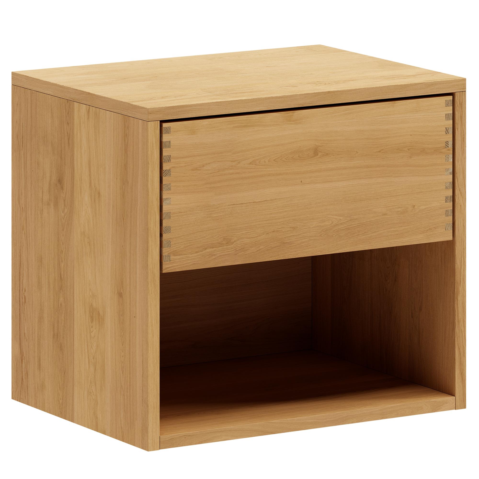 50 cm Just Wood Schreiner Nachttisch mit 1 Schublade