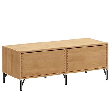 125,7 cm Lysolieret Just Wood Push Snedker Bænk inkl. 2 skuffer - 40 cm dybde og ben