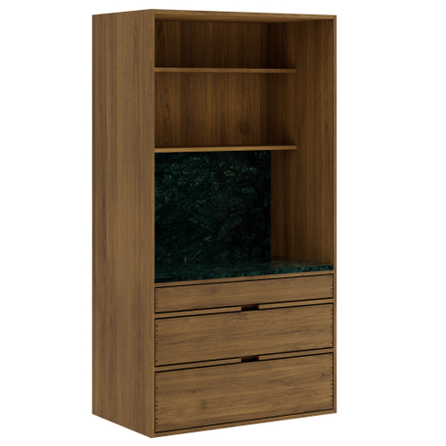 100 cm Mørkolieret Just Wood baristaskab