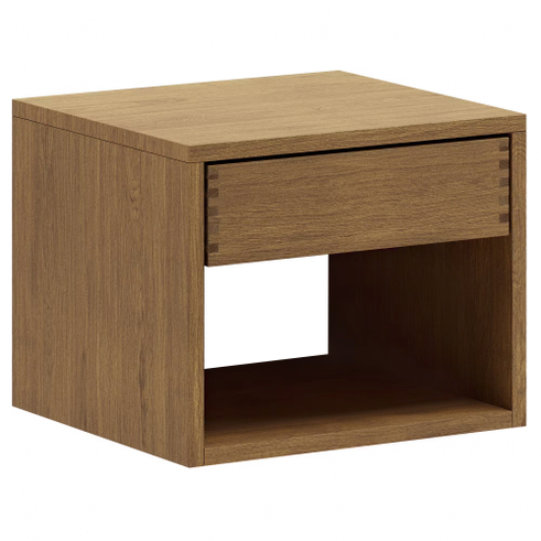 40 cm Mørkolieret Just Wood Snedker Sengebord m/1 skuffe