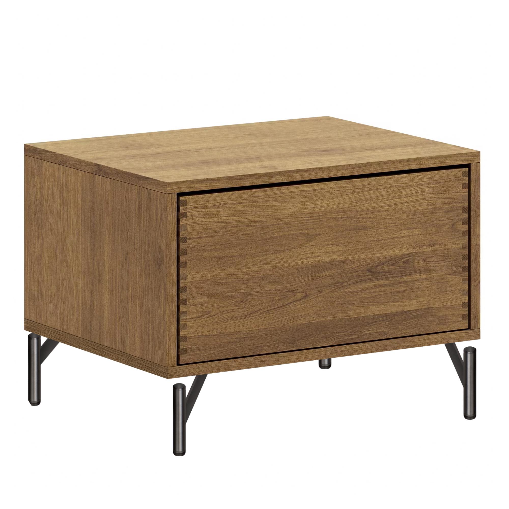 63,8 cm Mørkolieret Just Wood Push Snedker Bænk inkl. 1 skuffe - 40 cm dybde og ben