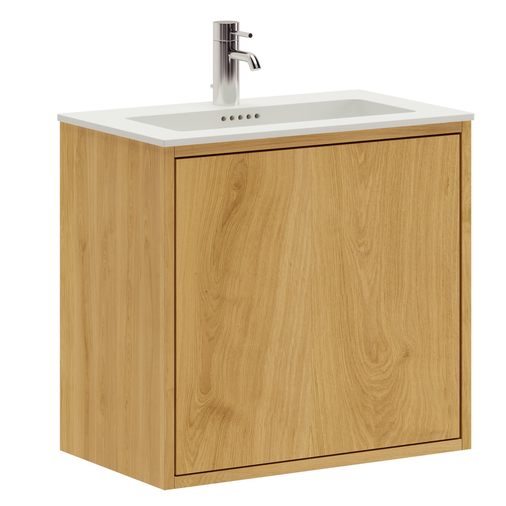 60 cm Just Wood Slim bathroom cabinet with 1 door