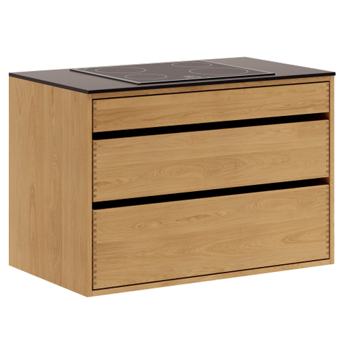 100 cm Just Wood Original Underskab 60 cm i dybden, forberedt til kogeplade