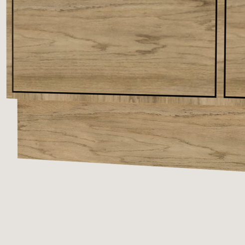 Sokkelsæt inkl gavl Eg Finér Maks. 5676 mm d: 1200 - H:704