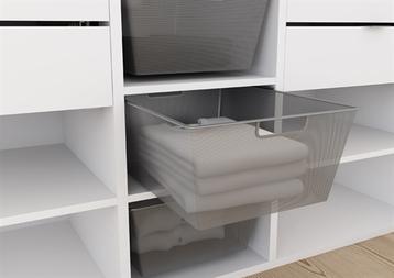 Kitchn Elan Mesh kurv - Grå - Højde 18,5 cm