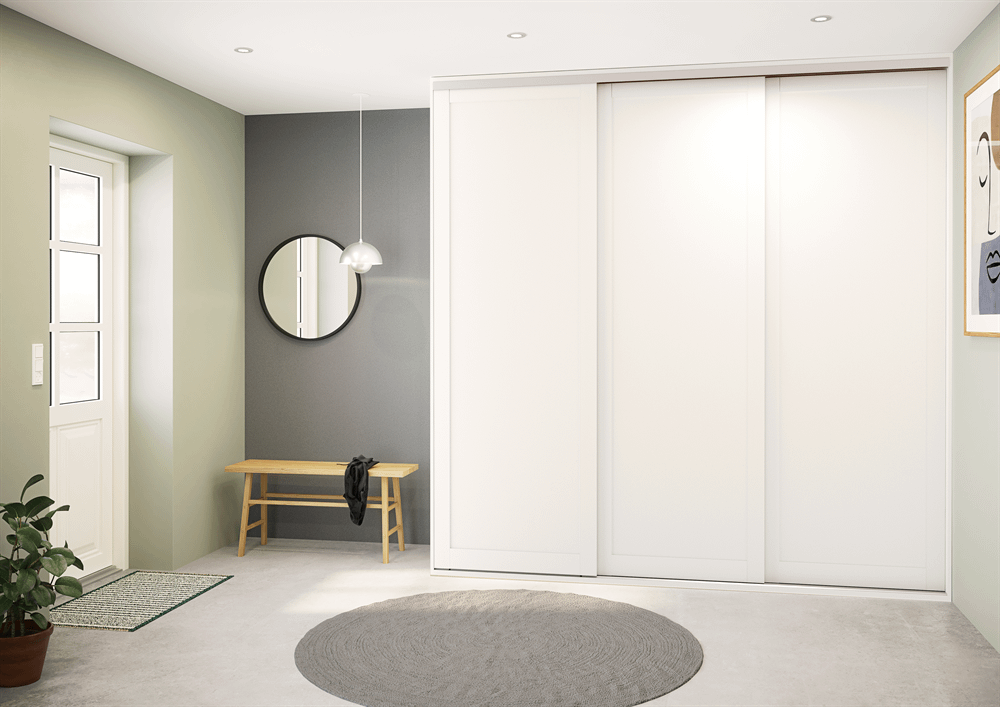 Celebert Outline skydelåger på mål til garderobe med 3 låger - Total Bredde 148 til 363,7 cm