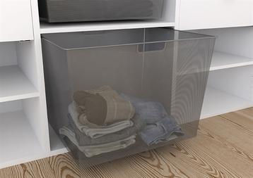 Kitchn Elan Vasketøjskurv - 56,8 x 40 cm - Grå