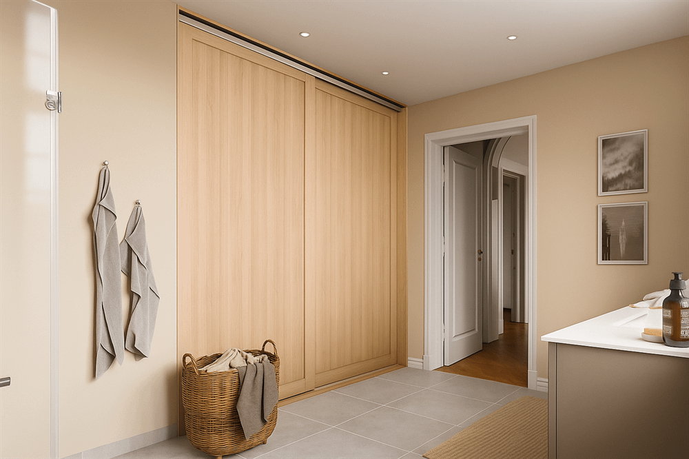 Celebert Outline skydelåger på mål til garderobe med 2 låger - Total Bredde 99 til 242,8 cm