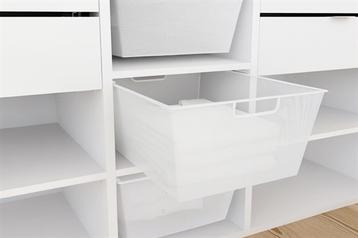 Kitchn Elan Udtrækskurv 48 cm - Lav - Hvid - Højde 18,8 cm