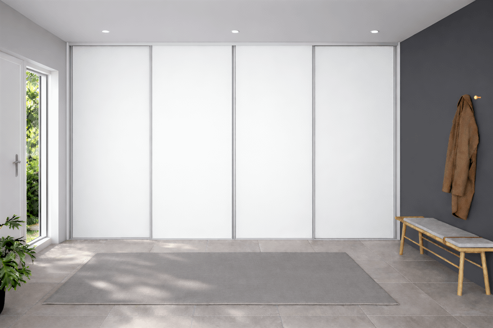 Celebert Modul One skydelåger på mål til garderobe med 4 låger - Total Bredde 160,8 til 480,99 cm