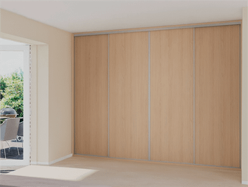 Kitchn Flow skydelåger på mål til garderobe med 4 låger - Total Bredde 156 til 596 cm