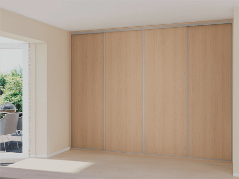 Celebert Flow skydelåger på mål til garderobe med 4 låger - Total Bredde 156 til 596 cm