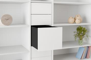 Kitchn Elan Indvendig skuffe - Fuldudtræk m/ Push to open - Hvid - Højde 28,4 cm