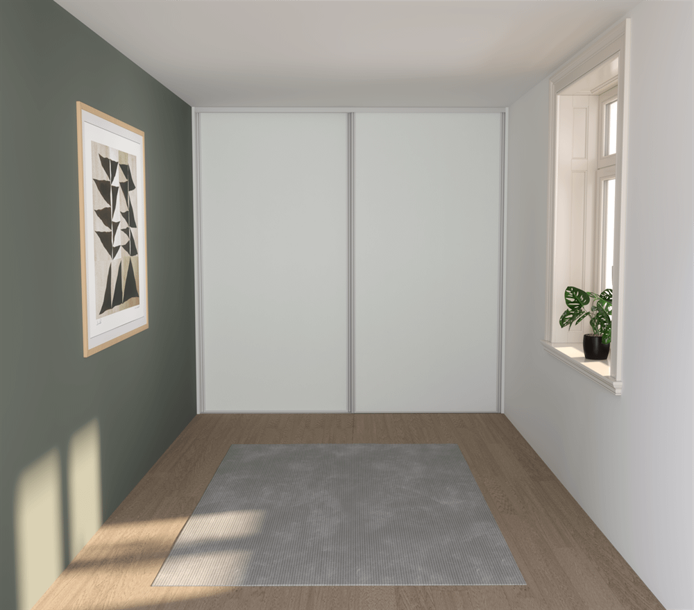 Celebert Modul One skydelåger på mål til garderobe med 2 låger - Total Bredde 82,8 til 240,49 cm