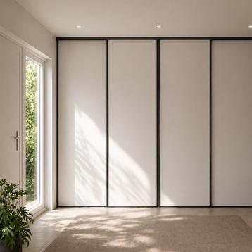 Kitchn Modul One skydelåger på mål til garderobe med 4 låger - Total Bredde 160,8 til 480,60 cm
