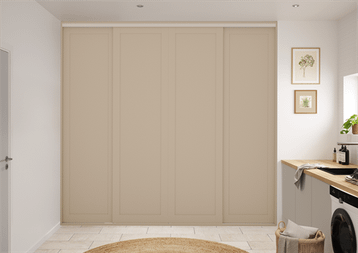 Kitchn Outline skydelåger på mål til garderobe med 4 låger - Total Bredde 198 til 485,6 cm