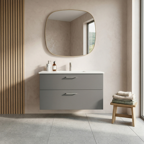 Kitchn BADSÆT 102 CM Hvid Marmorvask