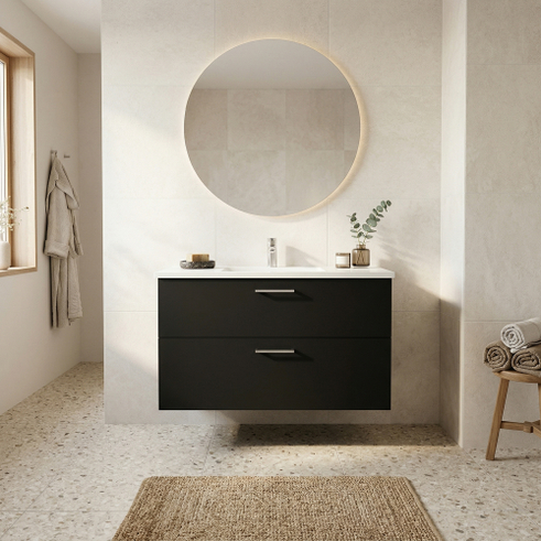 Kitchn BADSÆT 102 CM Hvid Marmorvask