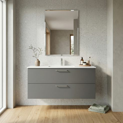 Kitchn BADSÆT 122 CM Hvid Marmorvask