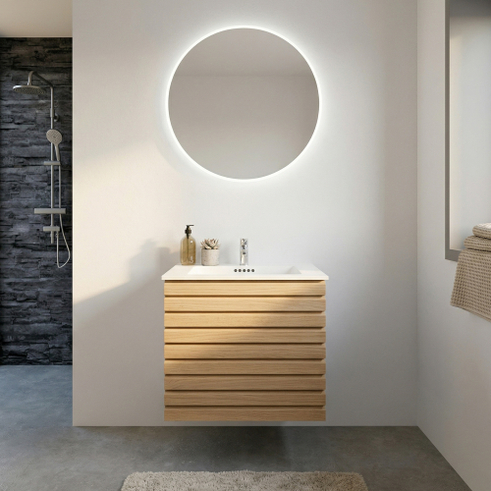 Kitchn Badsæt i Træ 62 cm fra Kitchn med Washington Eg Natur Front